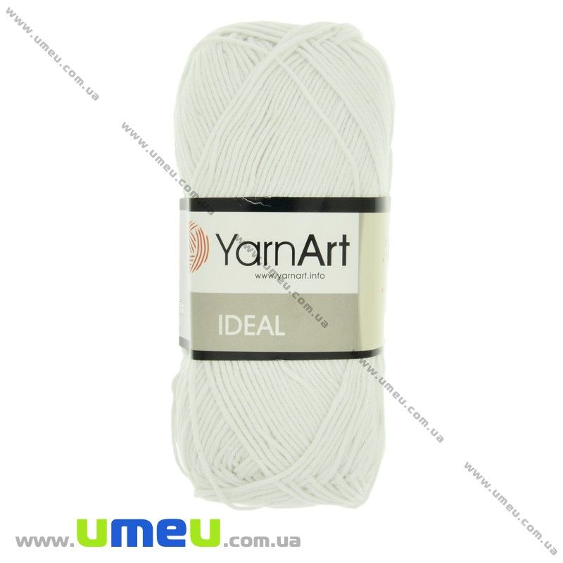 Пряжа YarnArt Ideal 50 г, 170 м, Біла 220 (YAR-025210)
