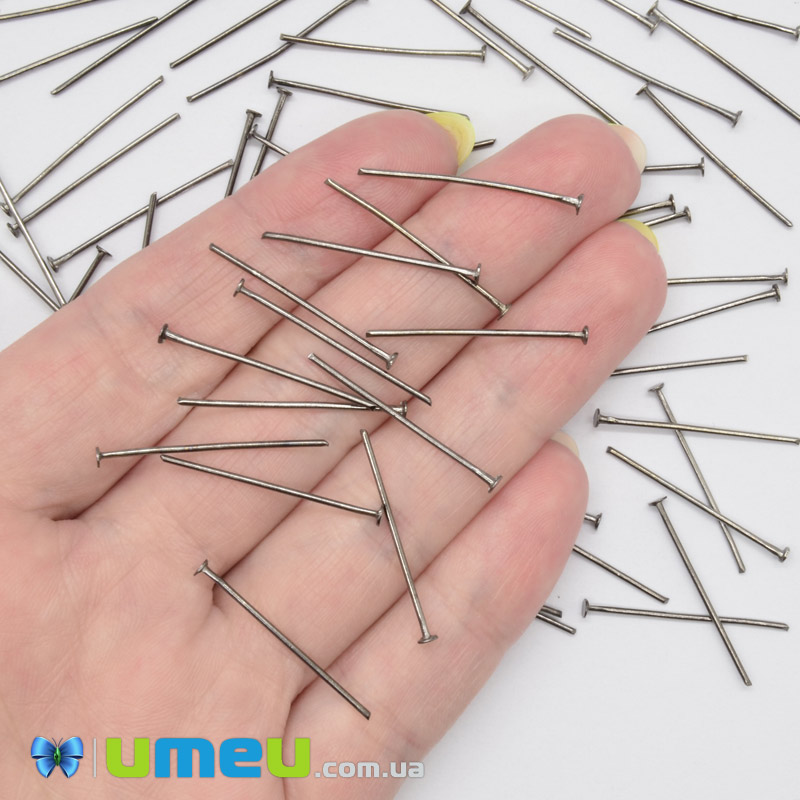 Гвоздики, Черные, 2,4 см, 0,7 мм (PIN-001824)