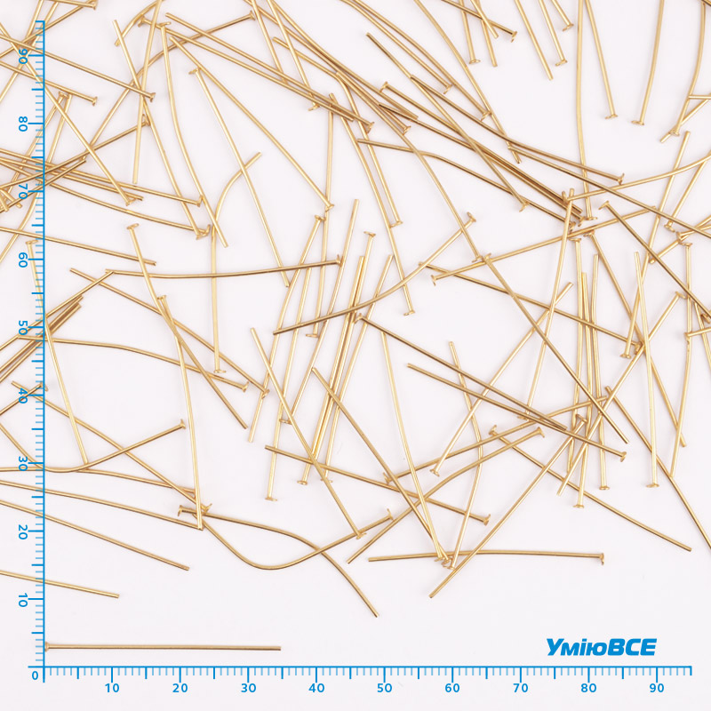 Гвоздики из нерж. стали, 35 мм, Покрытие 18 kt (STL-056249)