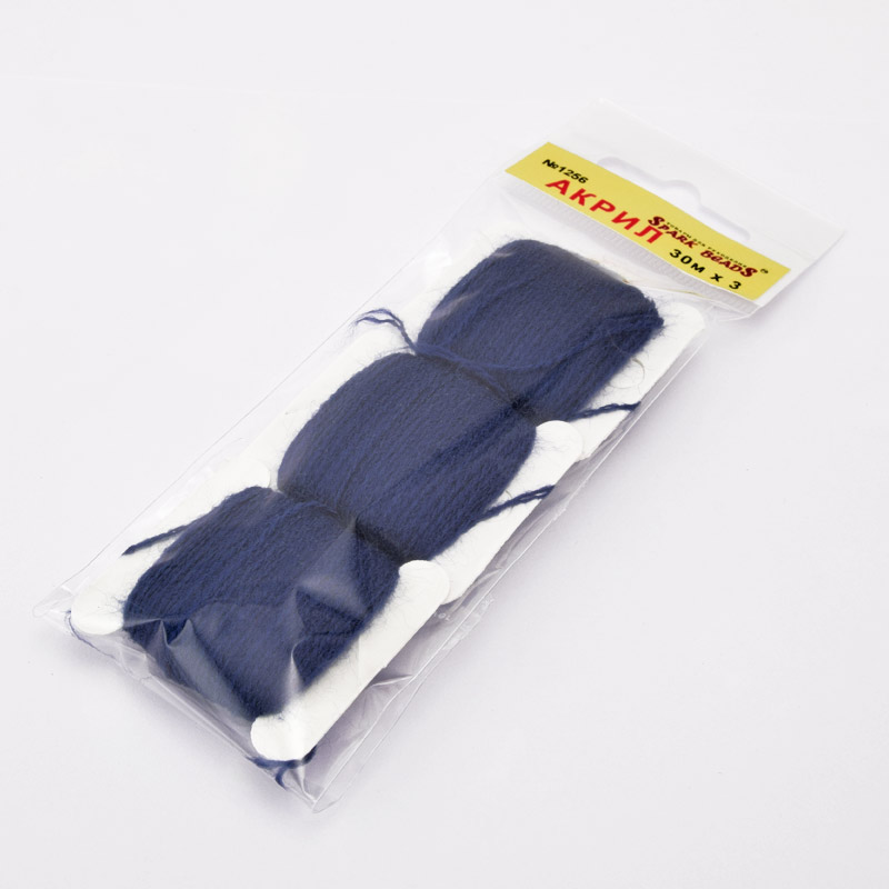 Акрилові нитки, №1256, Сині темні (MUL-058799)