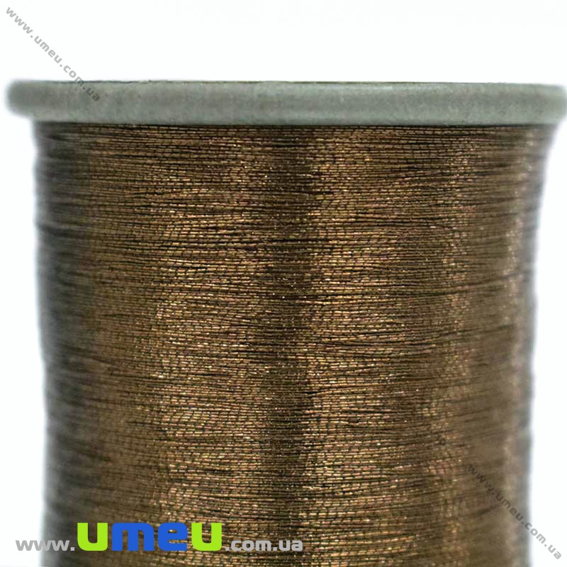 Нить металлизированная 0,1 мм, Коричневая (KNT-028179)
