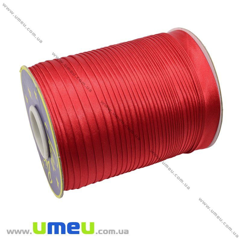 Атласна коса бейка, 15 мм, Червона (LEN-010337)