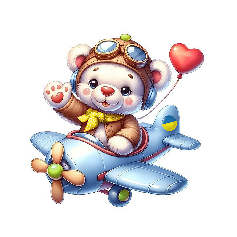 Набор алмазной живописи (наклейка) 11х10 см, Полёт с любовью (SXM-061140)