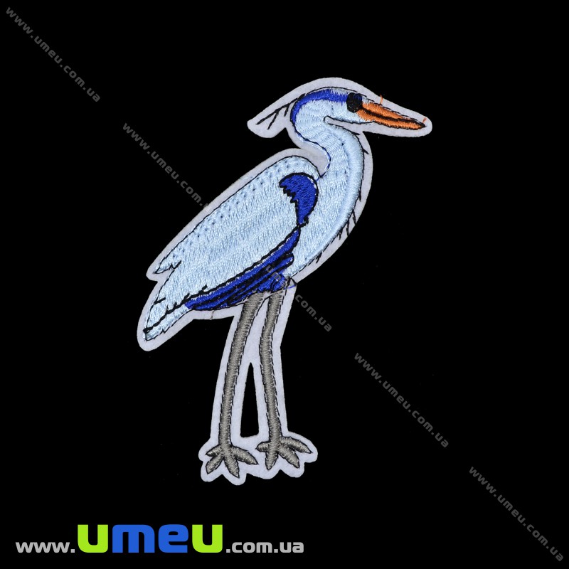 Аплікація пришивна Чапля, 9х6 см (APL-033587)