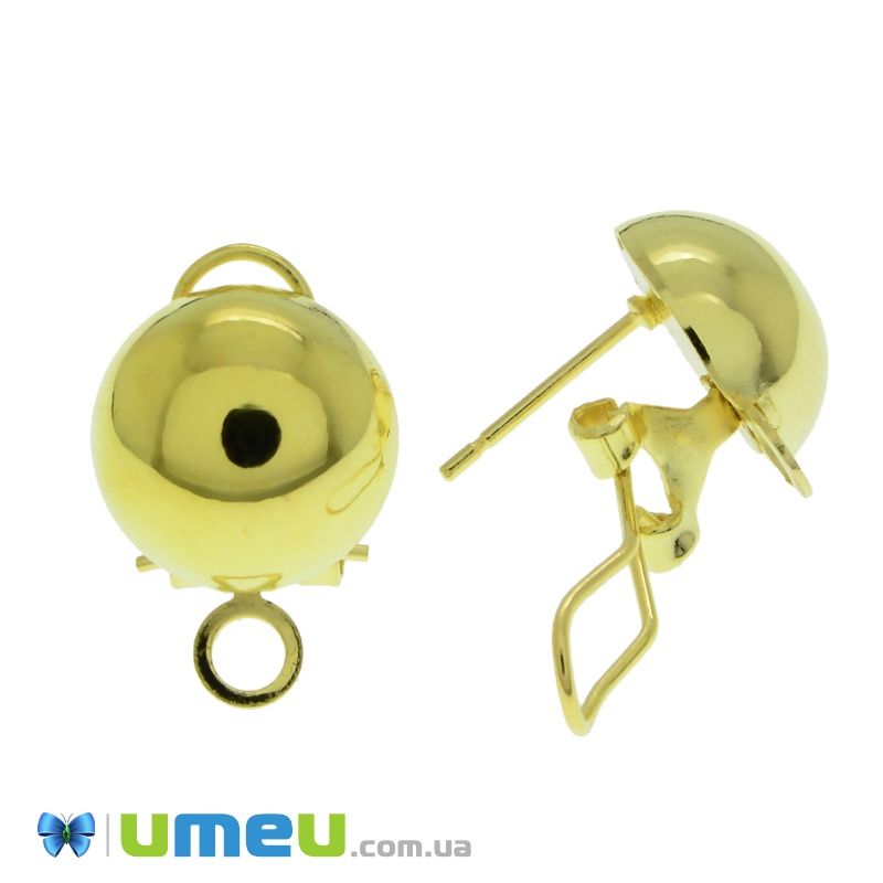 Пусети з засувкою, Золото, 17х12х18 мм (OSN-037937)