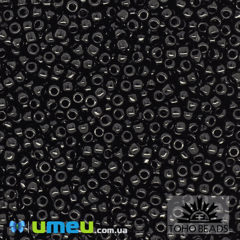 Бісер японський TOHO Круглий 11/0 №49, Чорний (BIS-039798)