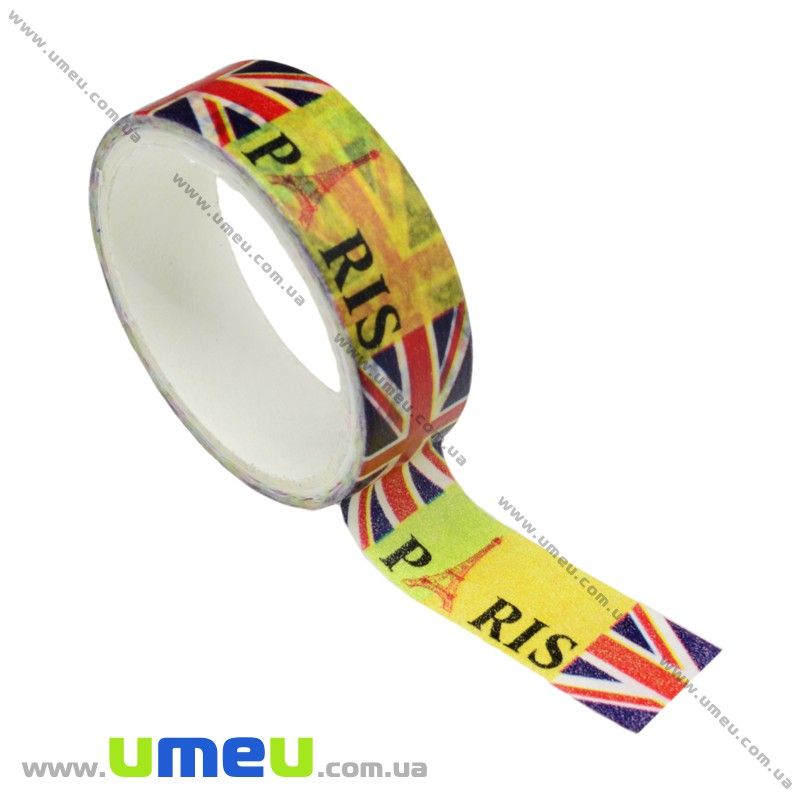 Декоративный скотч бумажный, Флаг, 15 мм (DIF-018152)