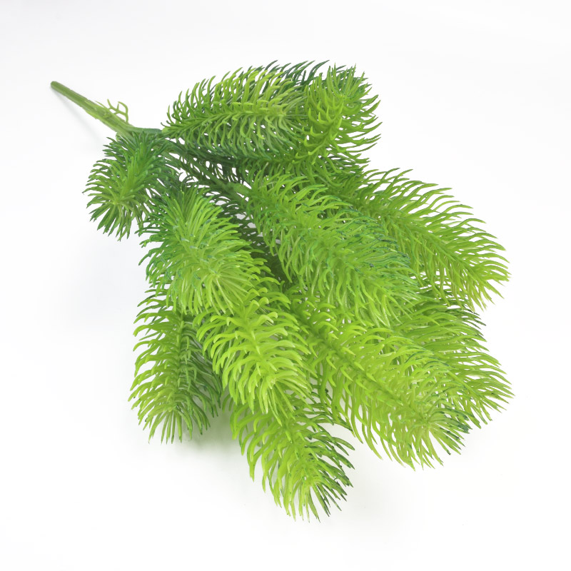 Ветка хвои силиконовая, Зелёная, 37 см (DEC-060548)