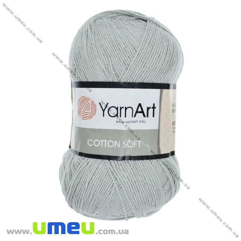 Пряжа YarnArt Cotton Soft 100 г, 600 м, Сіра 49 (YAR-025419)