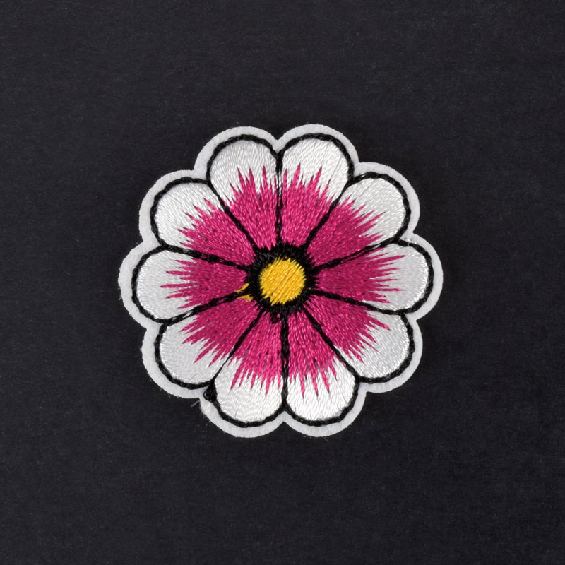 Термоаплікація Квітка, 4 см, Малинова (APL-060018)