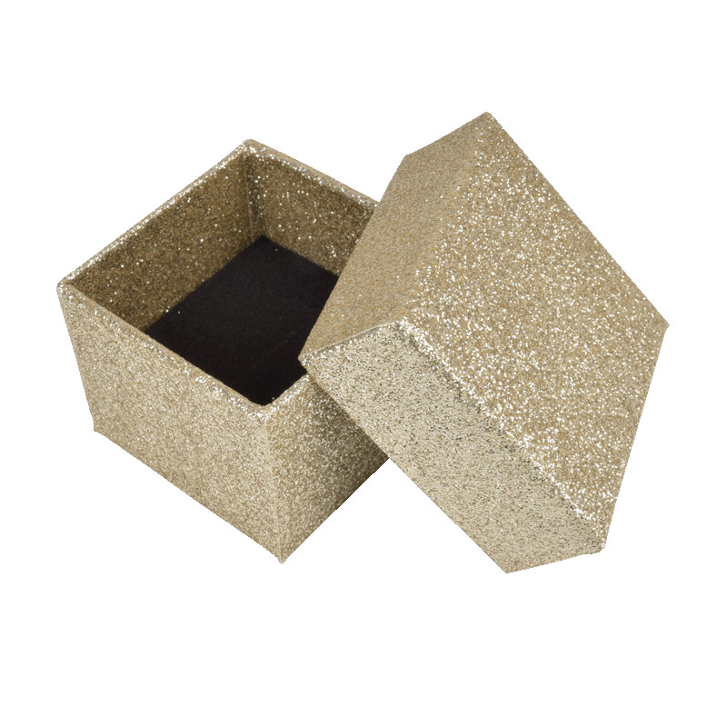 Коробочка Квадратная под колечко, 5х5х3,8 см, Золотистая (UPK-060579)