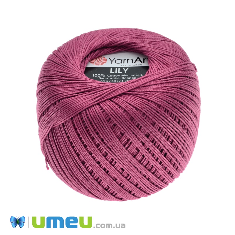 Пряжа YarnArt Lily 50 г, 225 м, Малиновая 75 (YAR-038413)