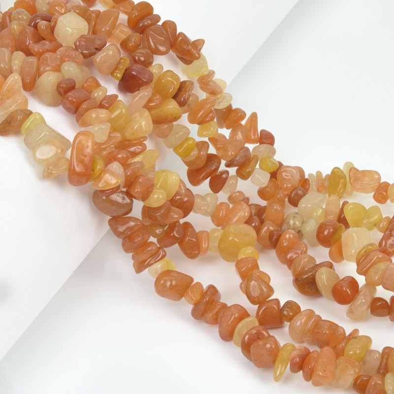 Намистини (скол) Авантюрин червоний, Натур. камінь, 5-8 мм (79-80 см) (BUS-057710)