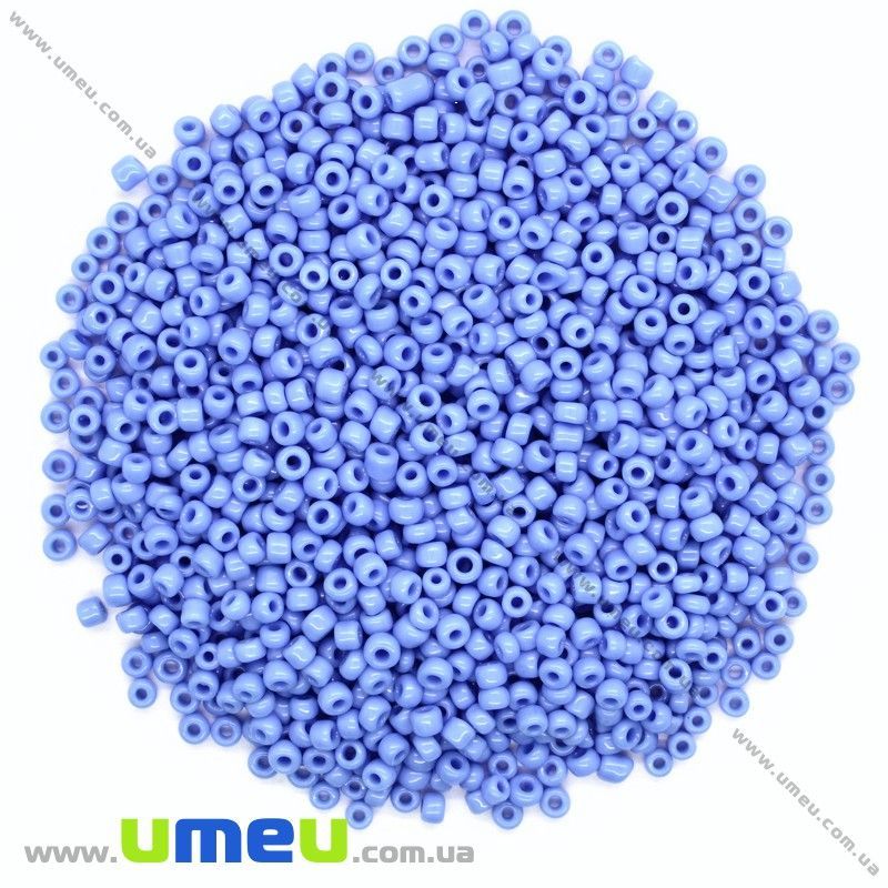 Бісер китайський середній, 8/0, Блакитний натуральний, 3 мм (BIS-026167)