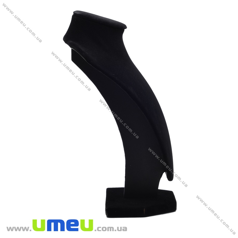 Підставка під кольє оксамитова Шия, 21х16 см, Чорна (UPK-034719)