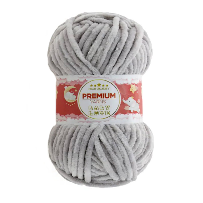 Пряжа Premium Yarn Baby Love 50 г, 60 м, Серая 357 (YAR-052320)