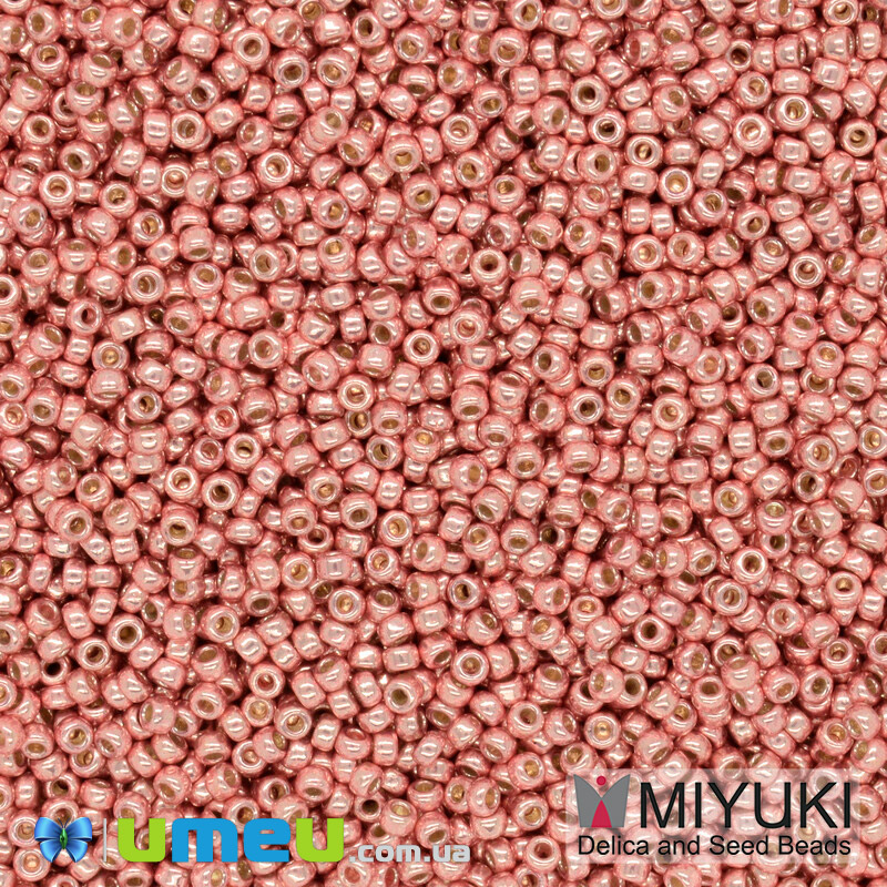 Бісер японський Miyuki круглий RR 15/0 №4209, Duracoat Galvanized, Рожевий (BIS-043339)