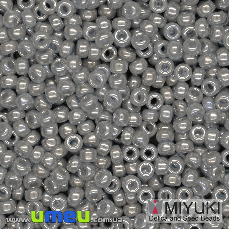 Бисер японский Miyuki круглый RR 10/0 №526, Серый (BIS-039031)