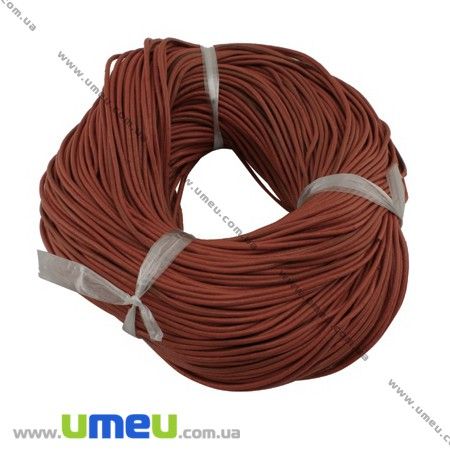 Шкіряний шнур, 1,5 мм, Цегляний (LEN-007350)