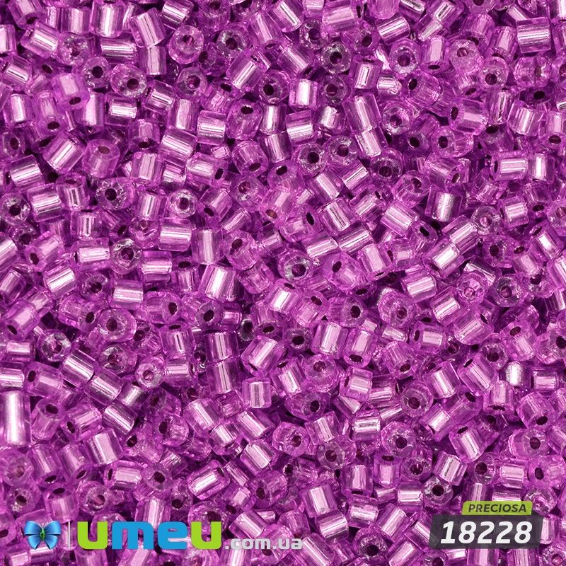 Бісер чеський Рубка 10/0, №18228, Бузковий блискучий (BIS-044009)