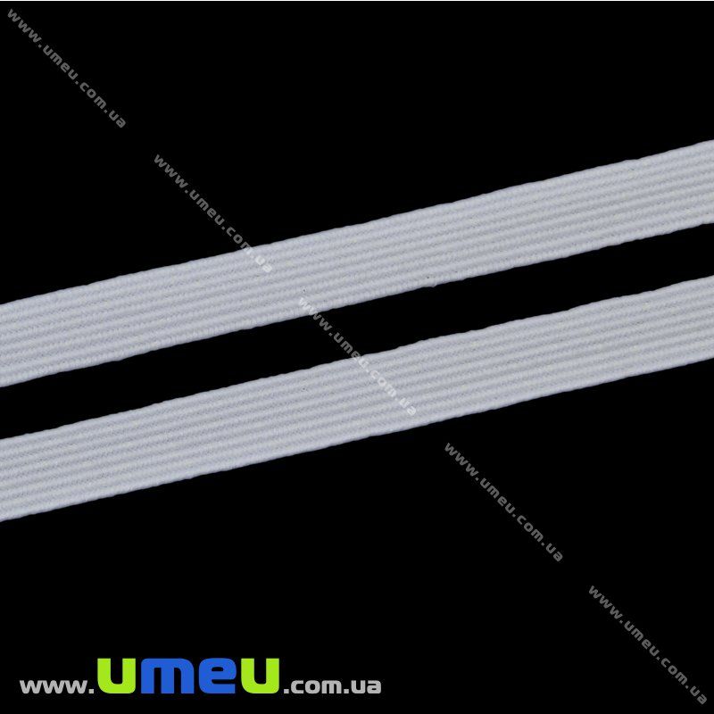 Резинка плоска 10 мм, Біла (LEN-027250)