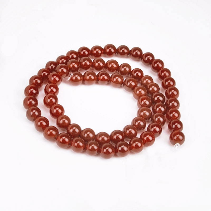 Бусины Агат красный, Натур. камень, 6 мм, Круглые (BUS-051721)