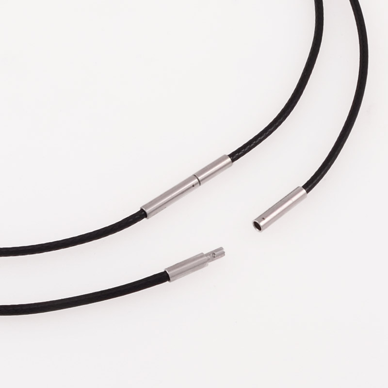 Основа для кольє 1,5 мм, 41 см, Замок нерж. сталь, Чорна (OSN-055547)