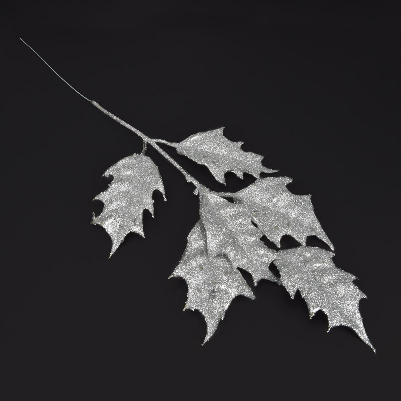 Ветка падуба, Серебристая, 41 см (DEC-060550)