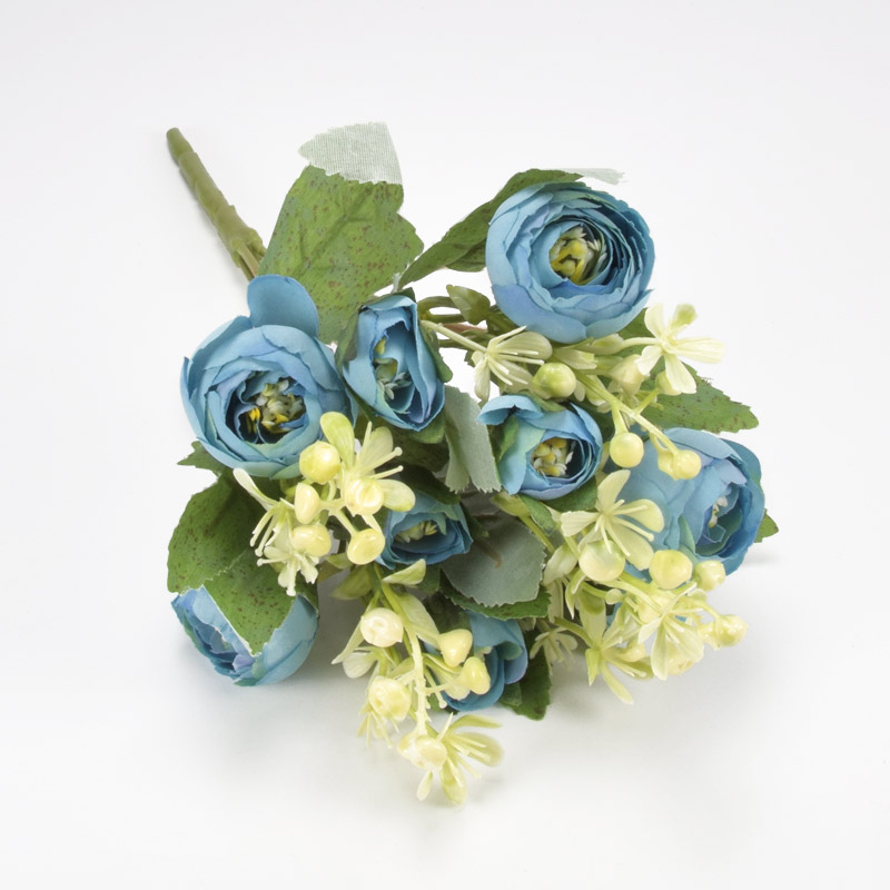 Букет камелії з добавками, 28 см, Синій (DIF-062189)