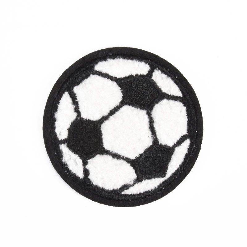 Термоаппликация Мяч футбольный, 5,5 см, Черно-белая (APL-060092)