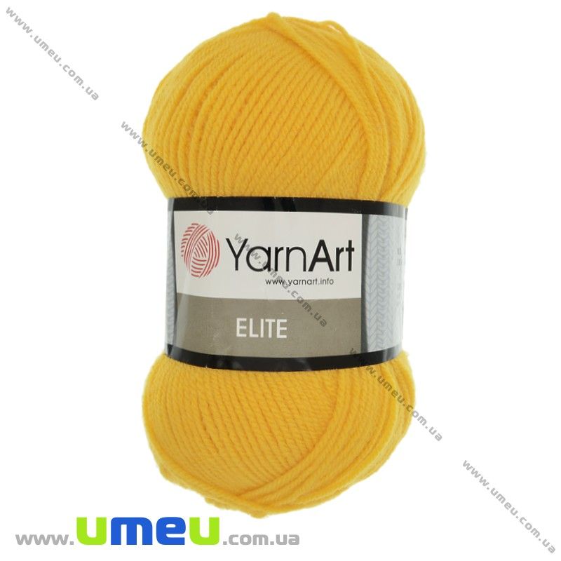Пряжа YarnArt Elite 100 г, 300 м, Желтая 32 (YAR-023278)