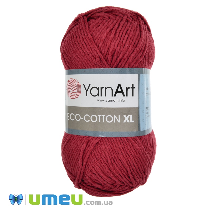 Пряжа YarnArt Eco-cotton XL 200 г, 220 м, Червона 769 (YAR-038372)
