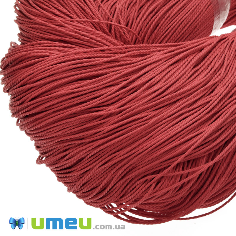 Поліестеровий шнур кручений, 1,5 мм, Червоний (LEN-047448)
