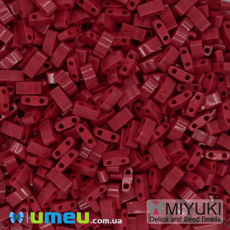 Бісер японський Miyuki HALF TILA №408, 5х2,3 мм, Червоний (BIS-046068)