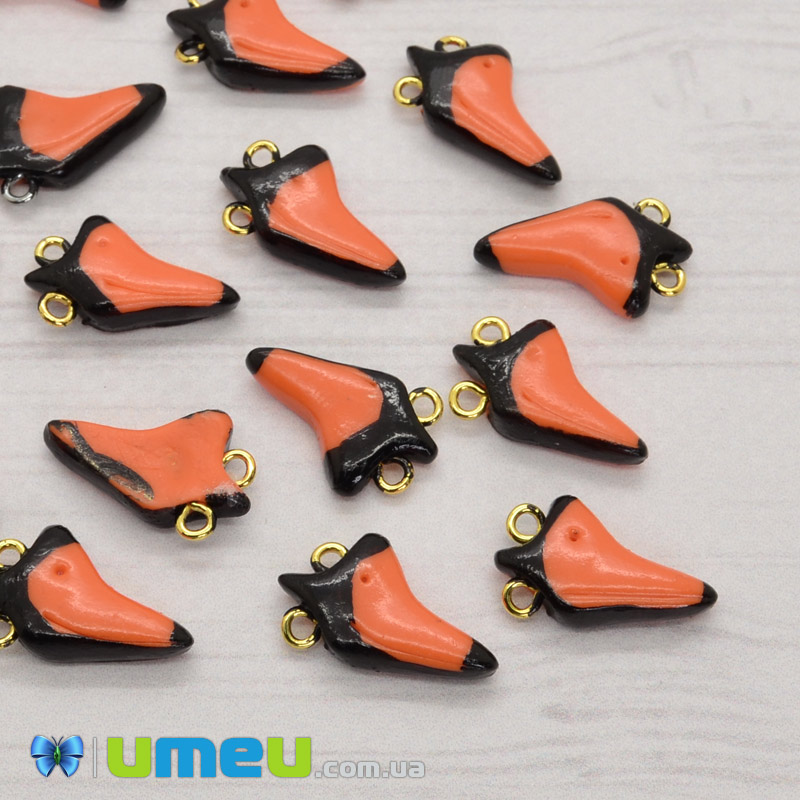 Клюв лебедя правый, Черно-оранжевый, 22 мм (OSN-040391)