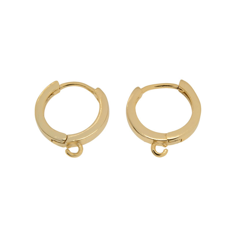 Швензи круглі, Латунь з покриттям 14 kt, 15х13х2,5 мм (OSN-053113)