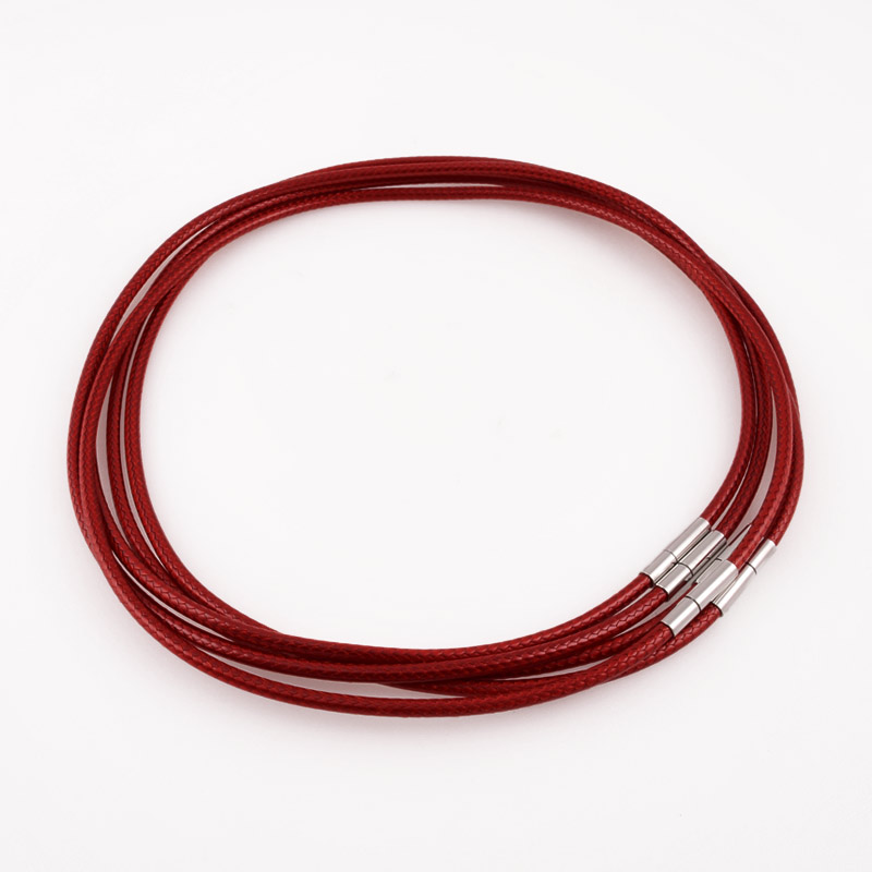 Основа для кольє 3 мм, 45 см, Замок нерж. сталь, Червона (OSN-055557)
