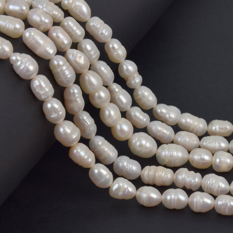 Бусины натуральный речной Жемчуг молочный, 8-11 мм (BUS-058135)