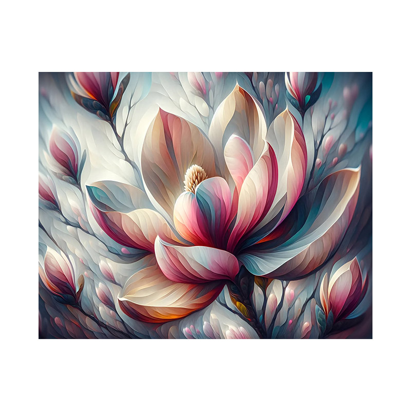 Набор алмазной живописи на подрамнике 50х40 см, Фантастическая магнолия (SXM-056372)