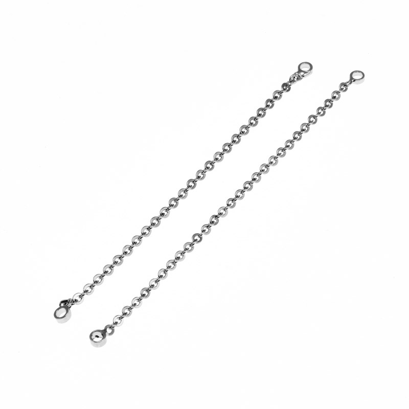 Ланцюг-подовжувач, 5,5 см, Латунь з покриттям Родій, 1,5х1,5 мм (ZEP-061378)