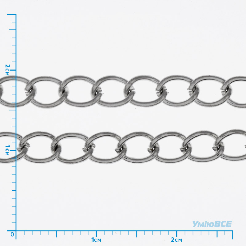 Цепь, Темное серебро, 5х3,8 мм (ZEP-000424)