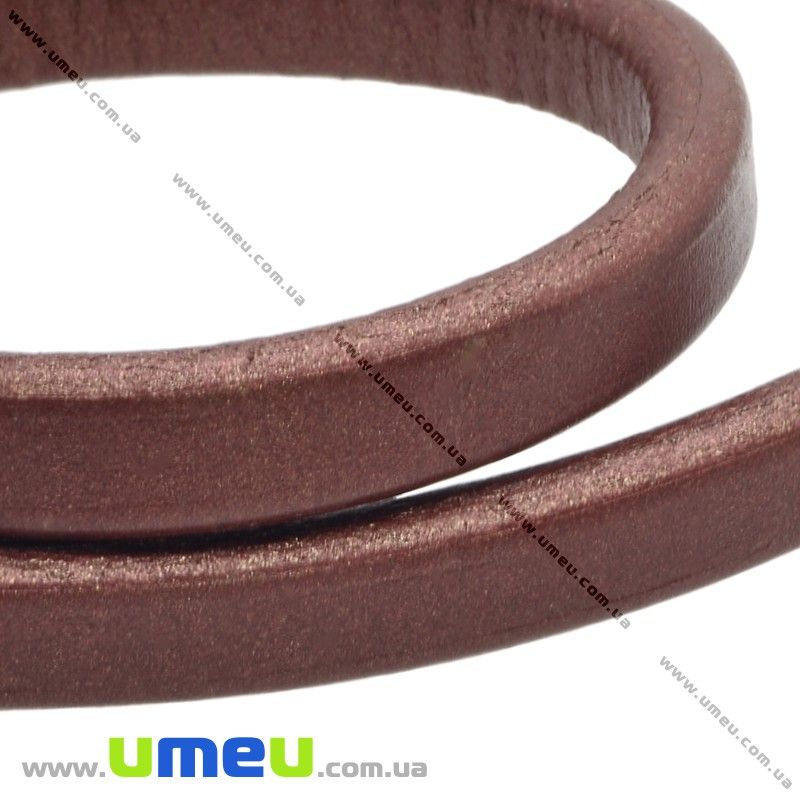 Основа для браслета Regaliz из нат. кожи, Коричневая металлиз., 10х6 мм, 20 cм (OSN-006320)