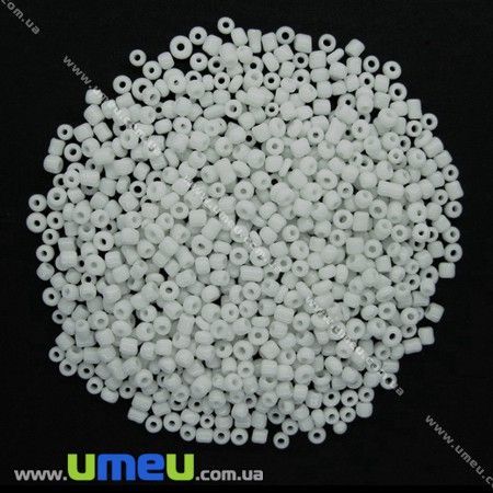 Бісер китайський середній, 8/0, Білий натуральний, 3 мм (BIS-007995)