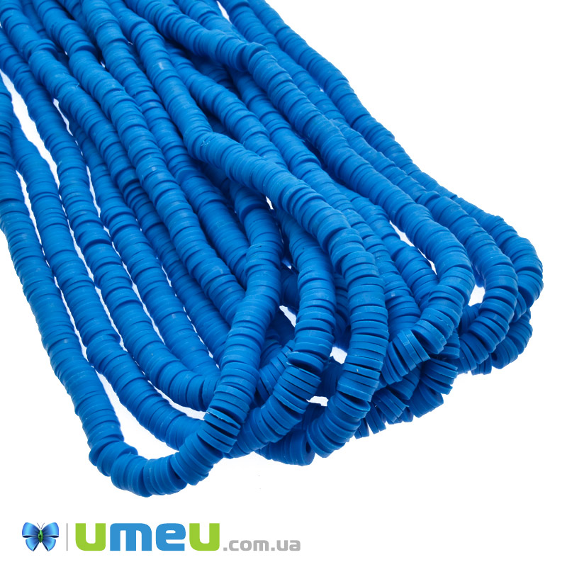 Бусины из полимерной глины, 6 мм, Голубые (BUS-046985)