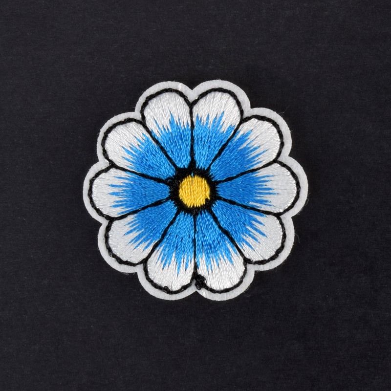 Термоаплікація Квітка, 4 см, Синя (APL-060022)