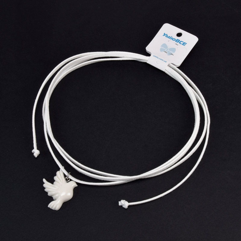 Підвіска Голуб на шнурку, 35х25 мм (BUS-059015)