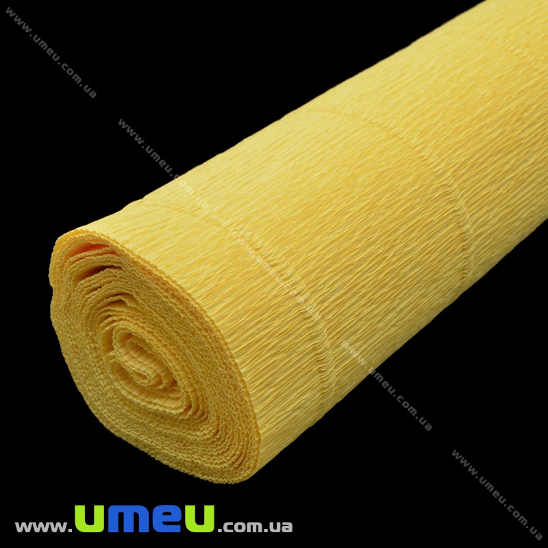 Гофрований папір Італія, Жовтий 578, 180 г, 50х50 см (DIF-035505)