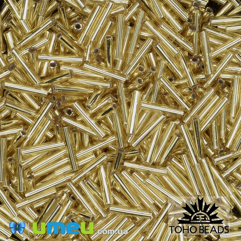 Бісер японський TOHO Стеклярус 9 мм TB-03-22, Золотистий (BIS-039391)