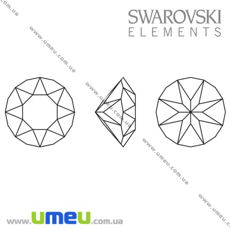 Стрази Swarovski 1088 Black Diamond, Конусні, SS6 (2,0 мм) (STR-009817)