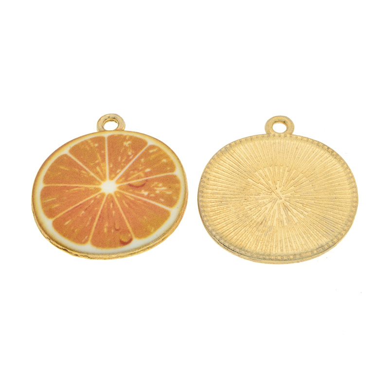 Підвіска метал. Апельсин, 26х23 мм, Золото (POD-054722)